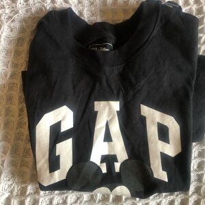 GAP Black Tee with White Logo and Mickey Accent